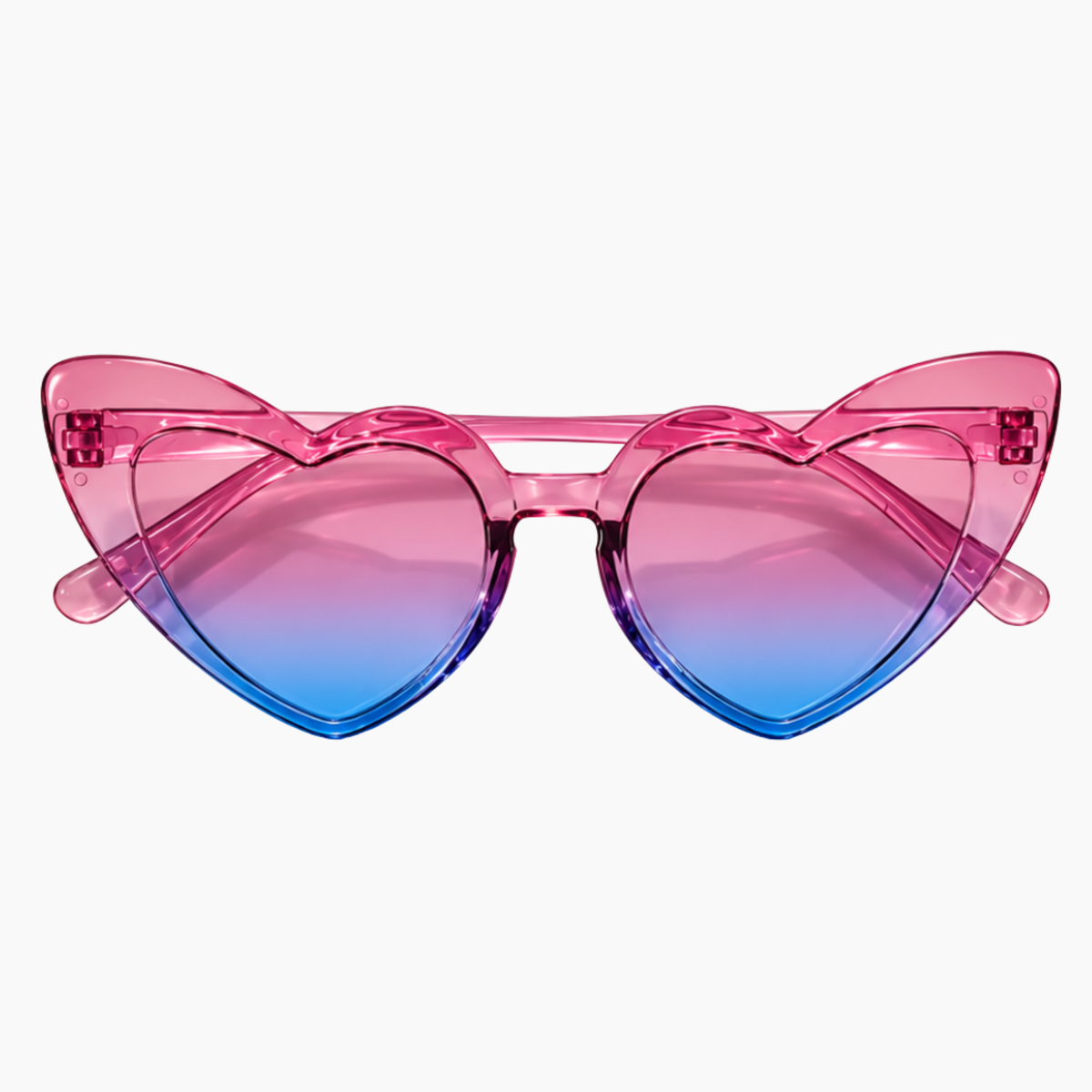 Lentes corazón transparentes