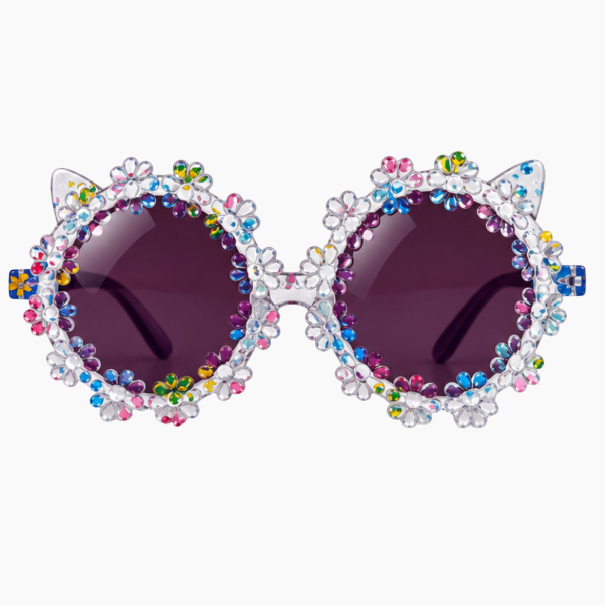 Lentes gatito flor multicolor