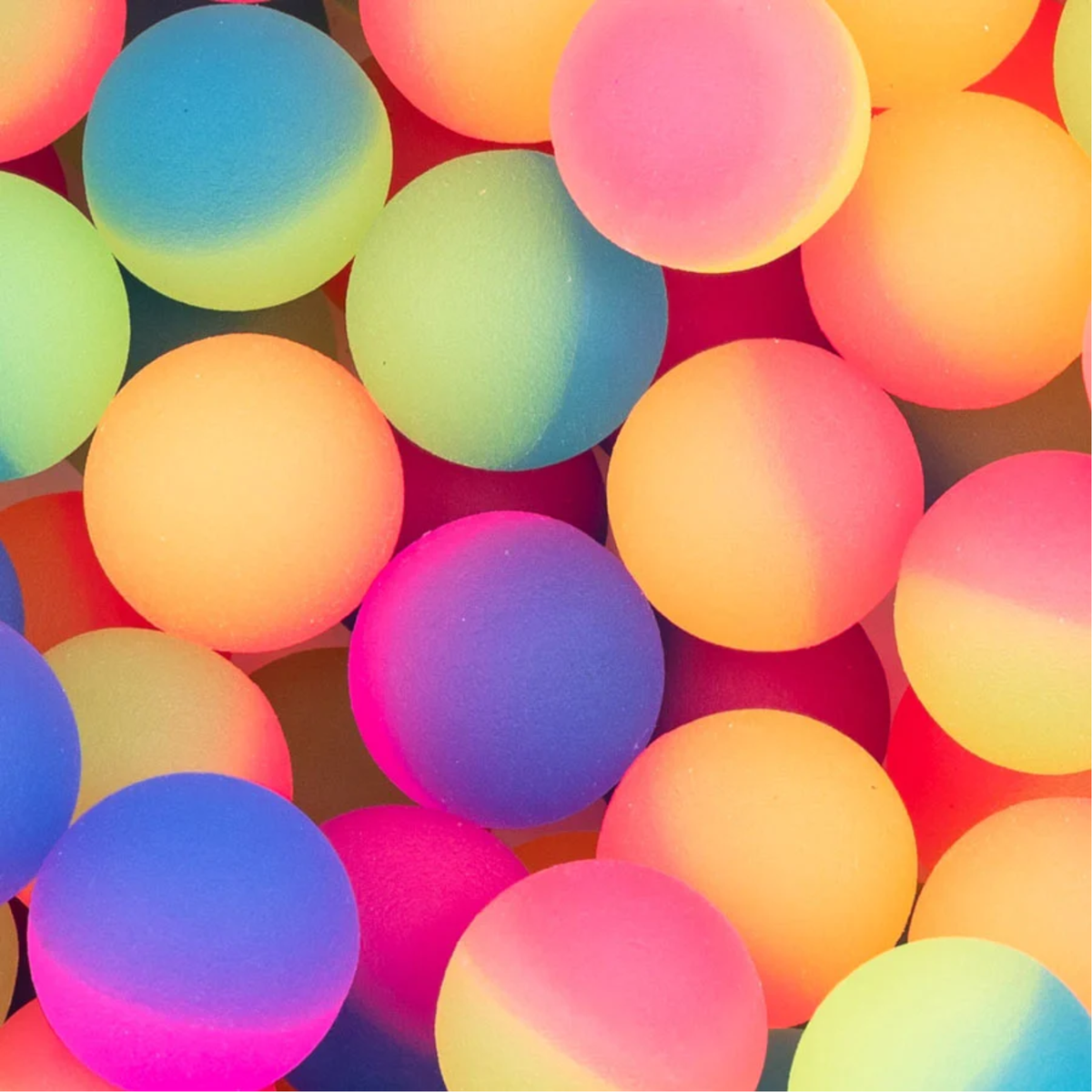 Pelotas saltarinas bicolor (6 unidades)