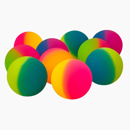 Pelotas saltarinas bicolor (6 unidades)